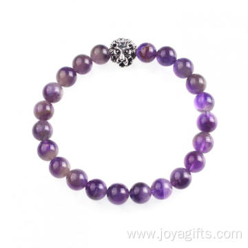 Jewelry Charm Amethyst Bead Bracelet For Women